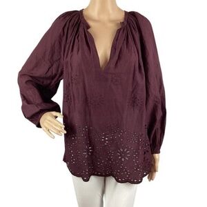 Nili Lotan Maroon St. Tropez Top - sz SMALL